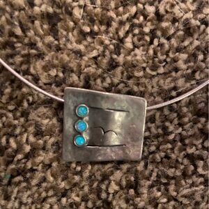 Silpada Silver Necklace with Blue Accents